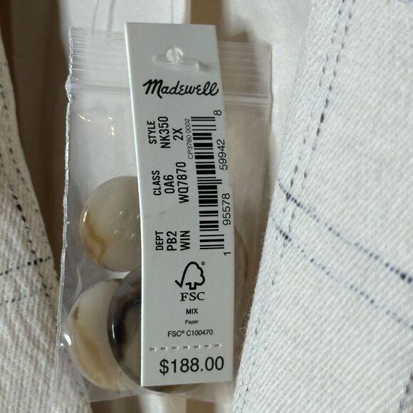 Madewell Cream Plaid Blazer - Picture 11 of 11
